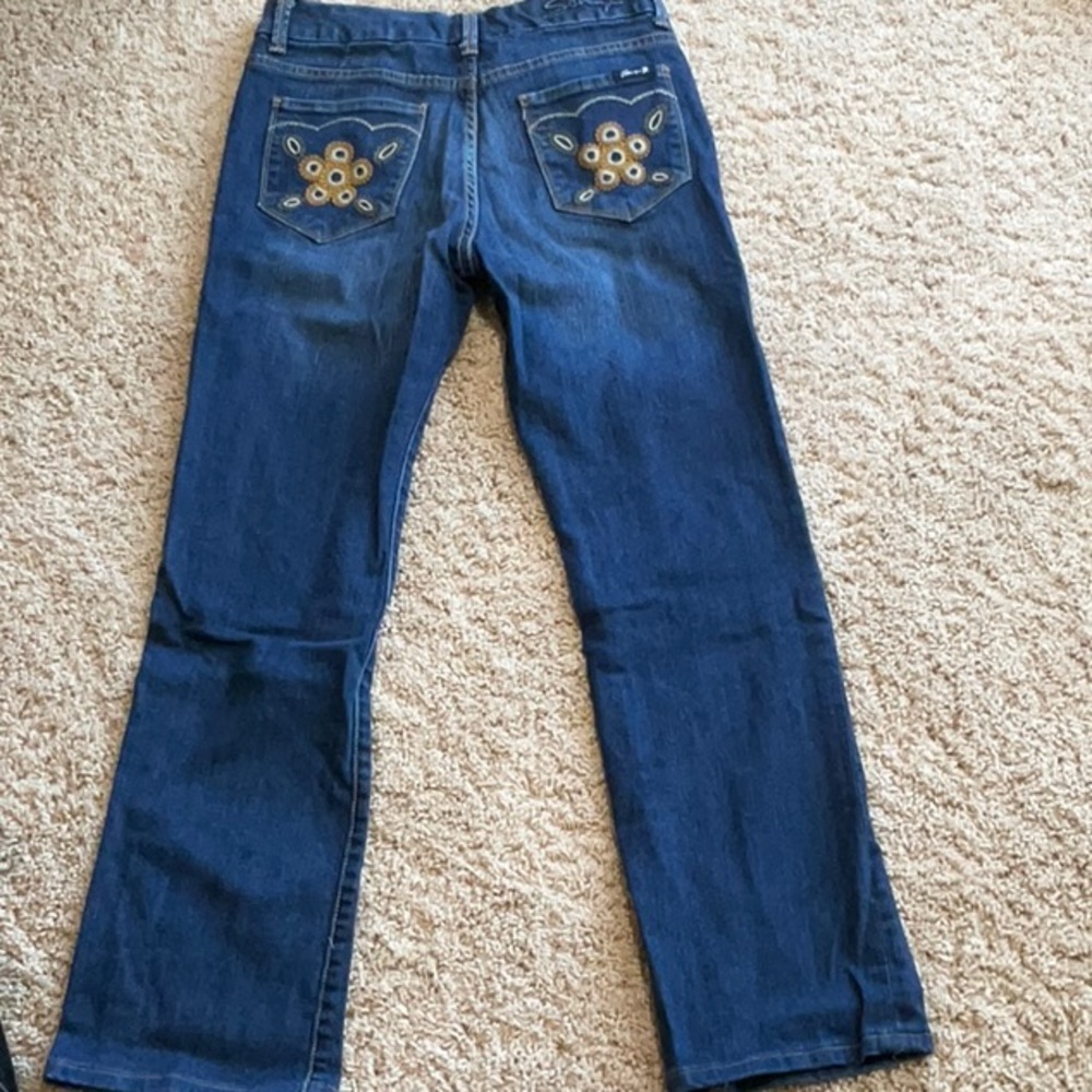 Seven7 Women's Boot Cut Jeans in Deep Blue